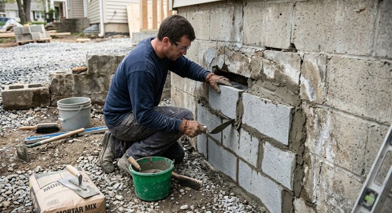 Block Wall Repair in Alba, MI