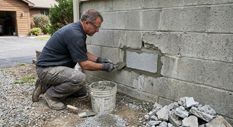 Block Wall Repair in Alba, MI