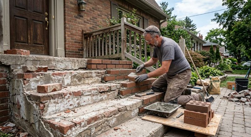 Brick Stoop Repair in Gaylord, MI