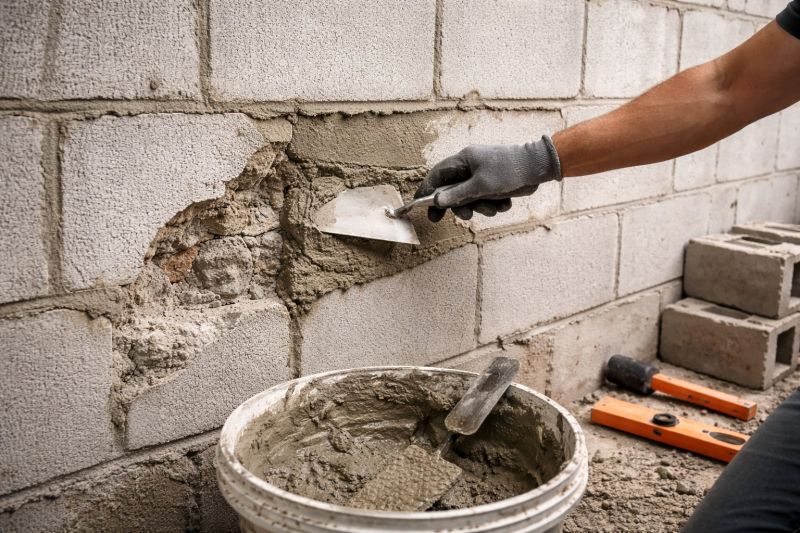 Cinder Block Wall Repair in Alba, MI