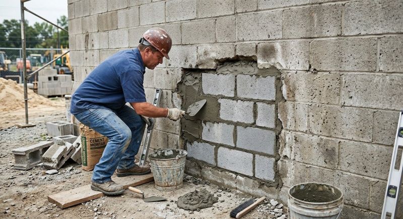 Cinder Block Wall Repair in Mancelona, MI