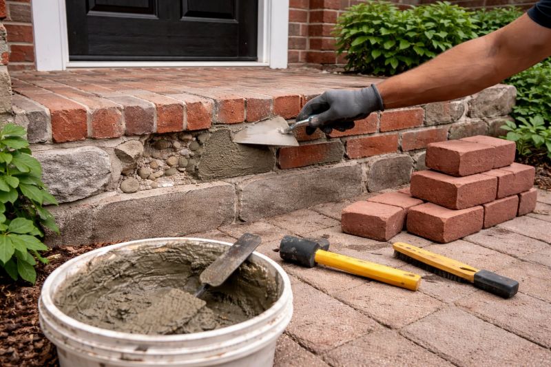 Entryway Brick Repair in Gaylord, MI