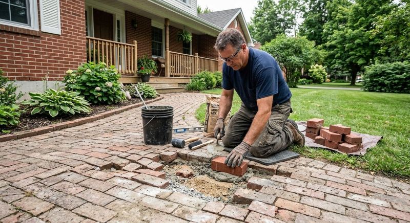 Entryway Brick Repair in Gaylord, MI