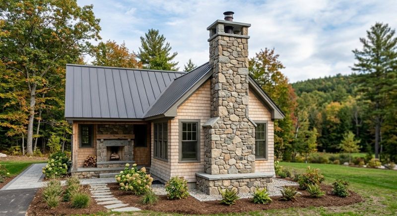 Stone Chimney Installation in Grayling, MI