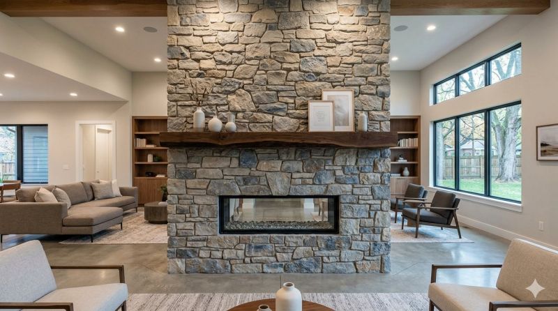 Stone Chimney Installation in Lewiston, MI