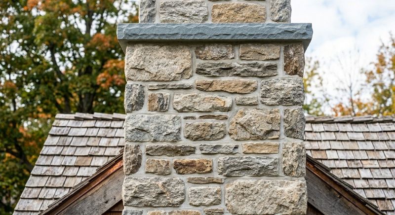 Stone Chimney Installation in Gaylord, MI