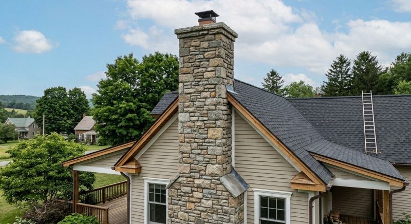 Stone Chimney Installation in Wolverine, MI