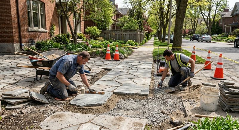 Stone Walkway Repair in Gaylord, MI