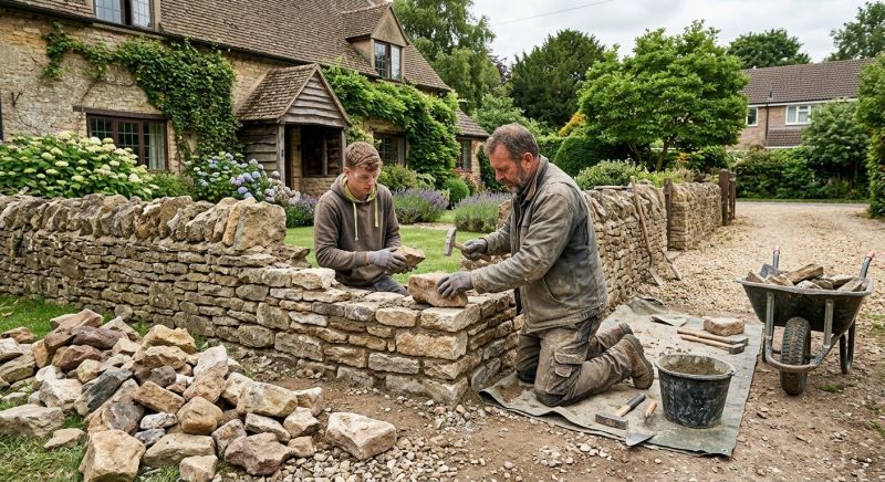 Stone Wall Repair in Wolverine, MI