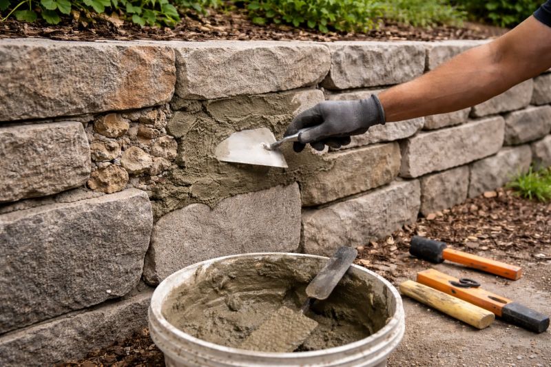 Stone Wall Repair in Wolverine, MI